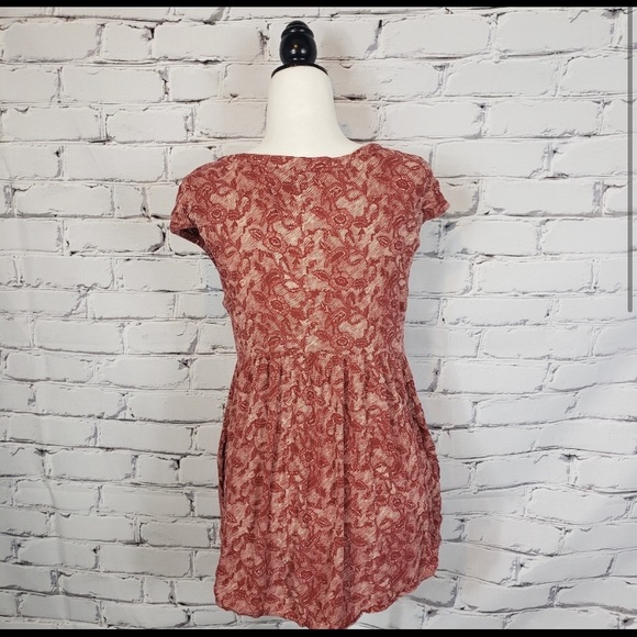 Anthropologie Rust Print Buttondown Tunic - Picture 2 of 6